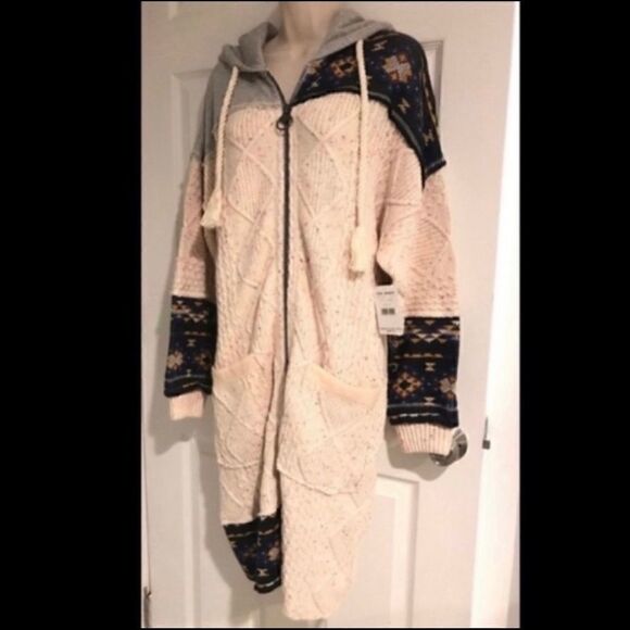Free People “Capture The Moment Sweater” Cardigan Jacket Oversized Boho - Picture 4 of 7